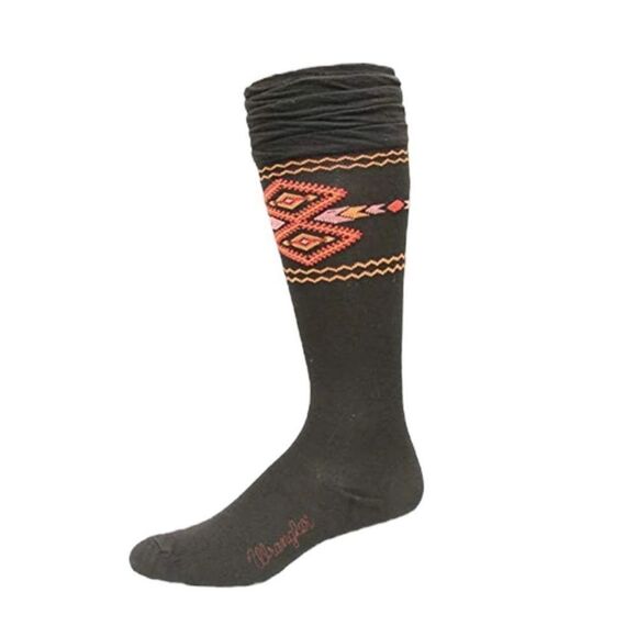 Wrangler Aztec Print Black Boot Socks, NWT - Picture 4 of 5